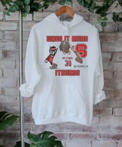 Dj Burns Nc State When It Rains It Burns Shirt