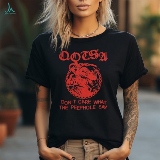 Don’t Care What The Peephole Say QOTSA Logo Tee  shirt