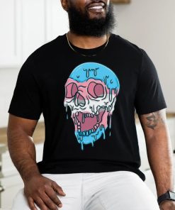 Dripping Trans Pride Skull Transgender Tee Shirt