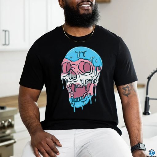 Dripping Trans Pride Skull Transgender Tee Shirt