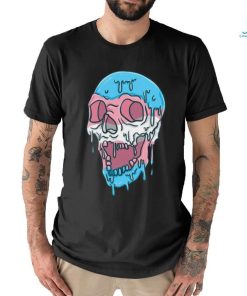 Dripping Trans Pride Skull Transgender Tee Shirt