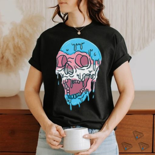 Dripping Trans Pride Skull Transgender Tee Shirt