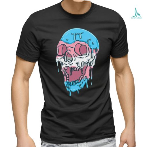 Dripping Trans Pride Skull Transgender Tee Shirt