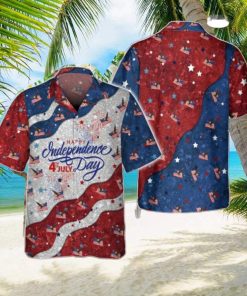 Eagle American Independence Day Twinkle Red And Blue Hawaiian Shirt Style Gift