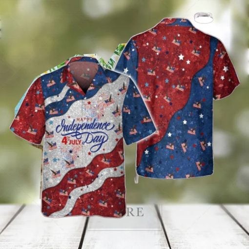 Eagle American Independence Day Twinkle Red And Blue Hawaiian Shirt Style Gift