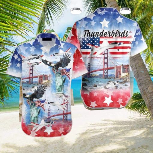 Eagle Thunderbirds USAF Air Independence Day Happy The 4th Of July Hawaiian Shirt Style Gift