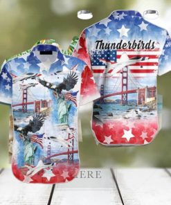 Eagle Thunderbirds USAF Air Independence Day Happy The 4th Of July Hawaiian Shirt Style Gift