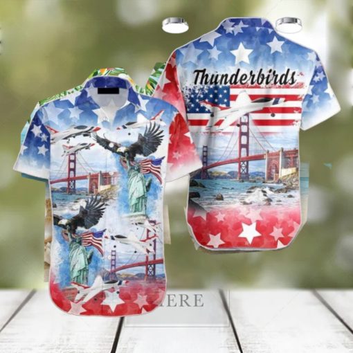 Eagle Thunderbirds USAF Air Independence Day Happy The 4th Of July Hawaiian Shirt Style Gift