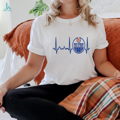 Edmonton Oilers Heartbeat T Shirt, Heartbeat Hockey 2024 Shirt