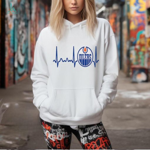 Edmonton Oilers Heartbeat T Shirt, Heartbeat Hockey 2024 Shirt