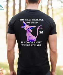 Eeveelutions the next message you need is always right where you are shirt