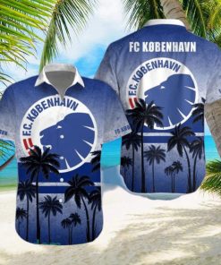 F.C. København Blue Palm Tree Hawaiian Shirt Impressive Gift