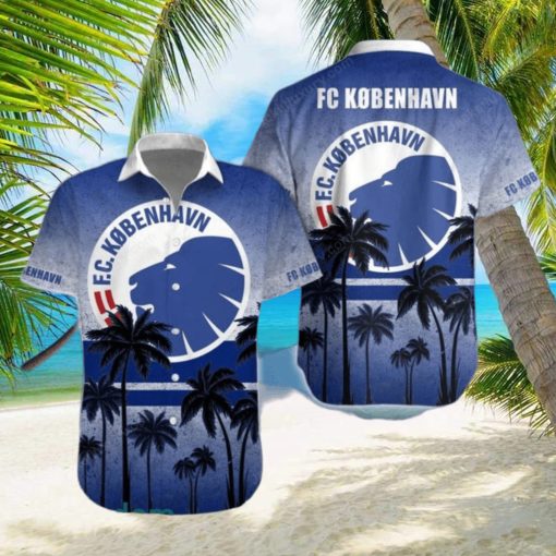 F.C. København Blue Palm Tree Hawaiian Shirt Impressive Gift