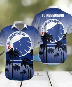 F.C. København Blue Palm Tree Hawaiian Shirt Impressive Gift