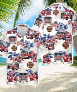 Firefighter Fire Truck, 4th Of July 3D Beach Shirt Summer Hawaiian Shirt