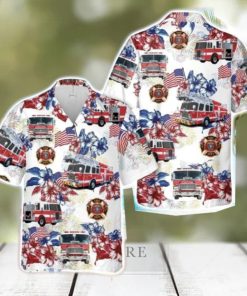 Firefighter Fire Truck, 4th Of July 3D Beach Shirt Summer Hawaiian Shirt