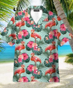 Flamingo Beautiful Floral Hawaiian Shirt