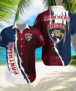 Florida Panthers Red Blue White Hawaiian Shirt Style Gift