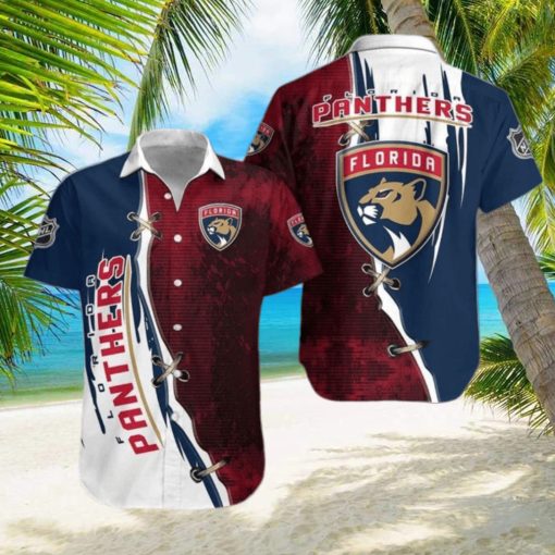 Florida Panthers Red Blue White Hawaiian Shirt Style Gift
