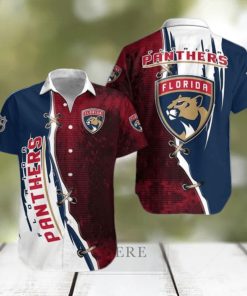 Florida Panthers Red Blue White Hawaiian Shirt Style Gift