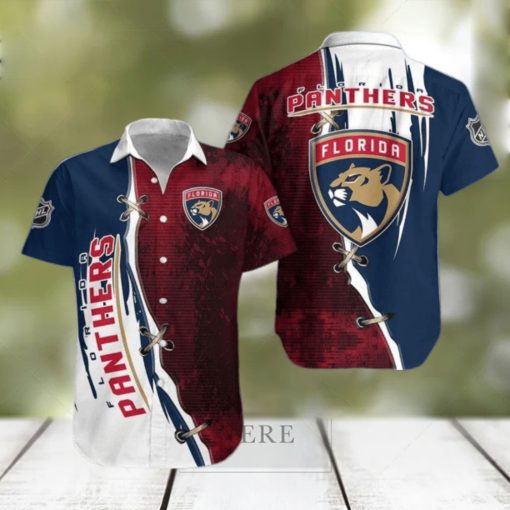 Florida Panthers Red Blue White Hawaiian Shirt Style Gift