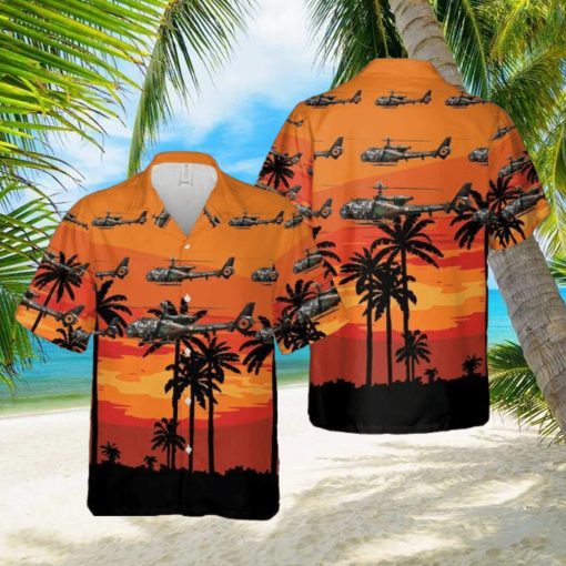 French Army Aerospatiale SA 342 Gazelle Hawaiian Shirt