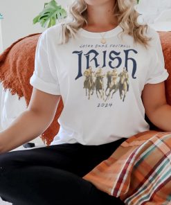 [Front + Back] Notre Dame Football Irish 2024 The Tradition Continues Ladies Boyfriend Shirt