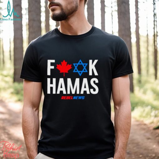 Fuck hamas Canada and Israel flag shirt