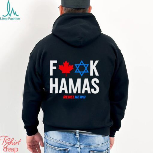 Fuck hamas Canada and Israel flag shirt