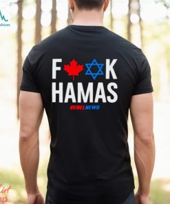 Fuck hamas Canada and Israel flag shirt