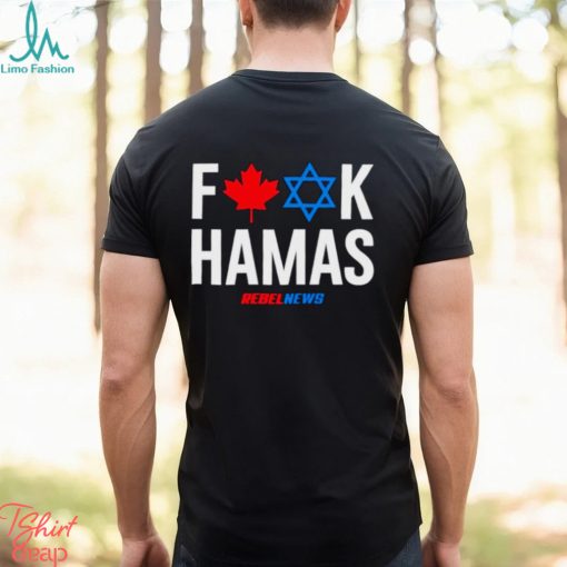 Fuck hamas Canada and Israel flag shirt