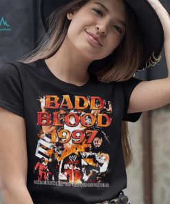 Funny badd Blood 1997 Undertaker vs Shawn Michaels retro vintage style bootleg rap shirt