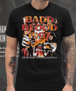 Funny badd Blood 1997 Undertaker vs Shawn Michaels retro vintage style bootleg rap shirt