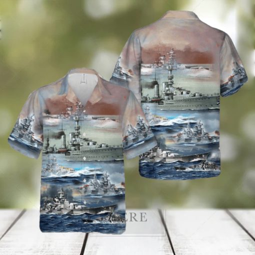 German Navy Ships In WW2 Hawaiian Shirt