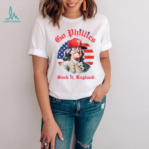 Go Phillies suck it England USA flag vintage shirt