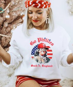 Go Phillies suck it England USA flag vintage shirt