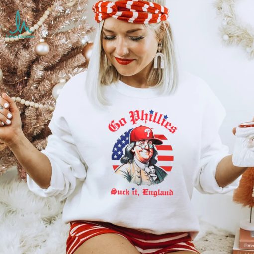 Go Phillies suck it England USA flag vintage shirt
