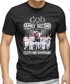 God First Family Second Then Cleveland Guardians Baseball 2024 Signatures Shirt