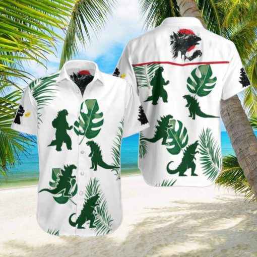 Godzilla Green Leaf Hawaiian Shirt Impressive Gift