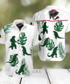 Godzilla Green Leaf Hawaiian Shirt Impressive Gift