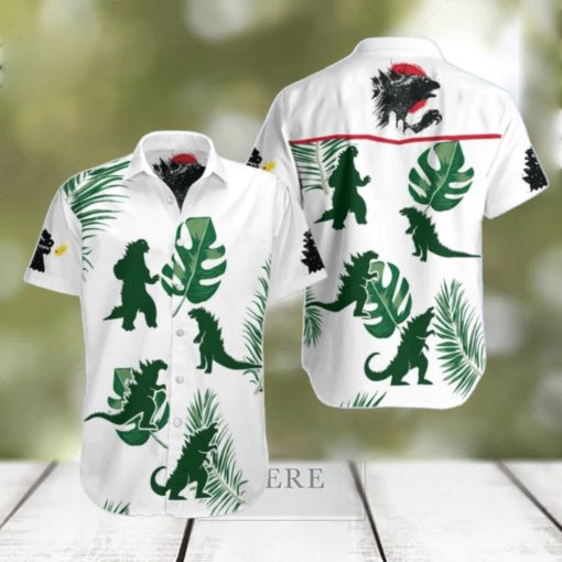 Godzilla Green Leaf Hawaiian Shirt Impressive Gift