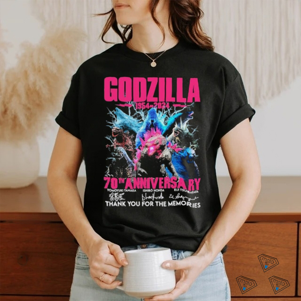 Godzilla Pink 1954 2024 70th Anniversary Thank You For The Memories Signatures Shirt Godzilla Pink 1954 2024 70th Anniversary Thank You For The Memories Signatures Shirt