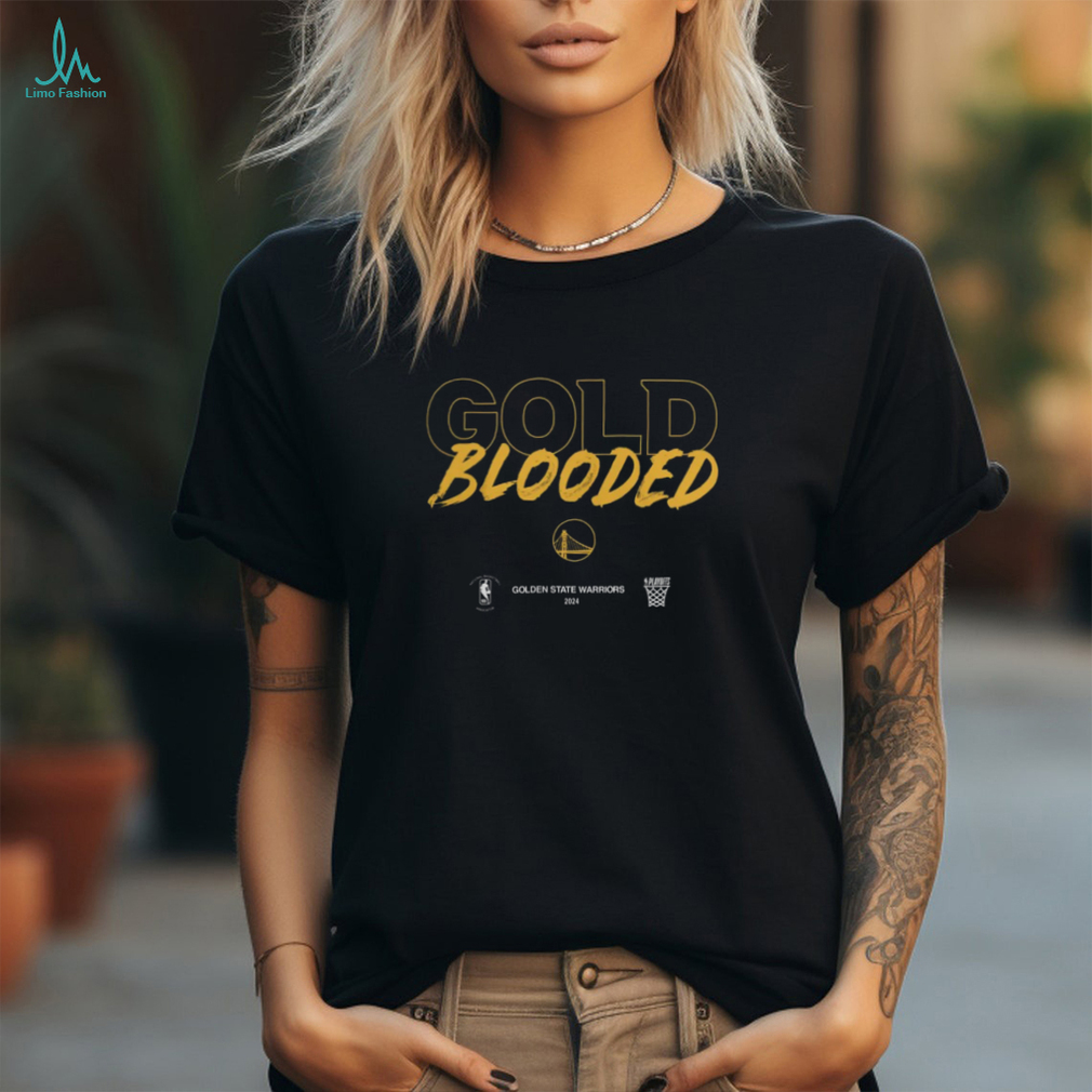 Golden State Warriors 2024 NBA Playoffs Gold Blooded Mantra T Shirt Golden State Warriors 2024 NBA Playoffs Gold Blooded Mantra T Shirt