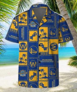 Golden State Warriors Hawaii Set Summer Pattern 3D Hawaiian Shirt And Shorts