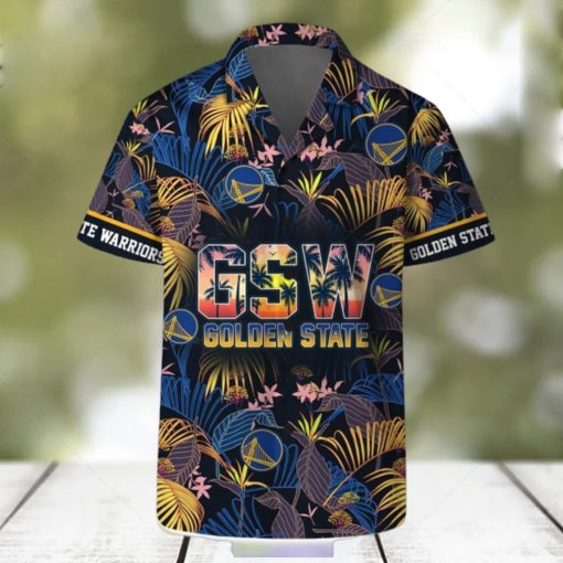 Golden State Warriors Logo Team Hawaiian Shirt And Shorts Beach Holiday Gift