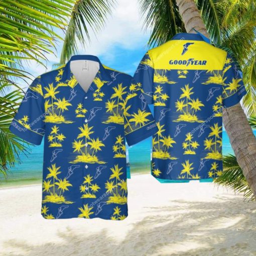 Goodyear Contemporary New Hawaiian Shirt Coconut Tree Pattern For Men And Women