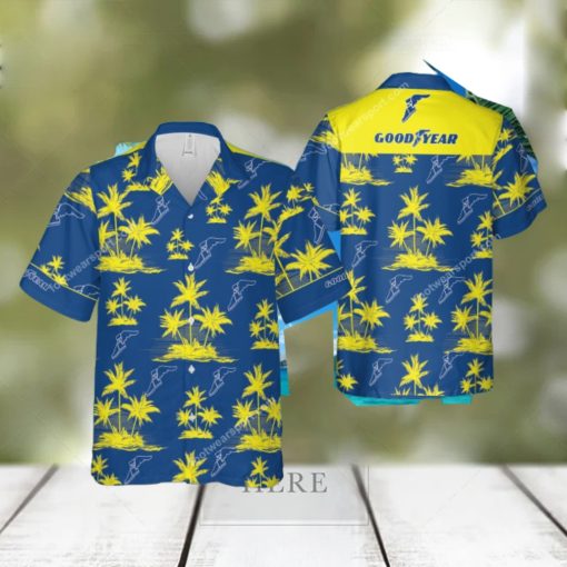 Goodyear Contemporary New Hawaiian Shirt Coconut Tree Pattern For Men And Women