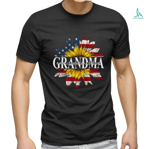 Grandma American Flag Sunflower Shirt With Kids TH T Shirt