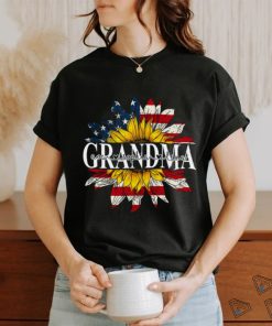 Grandma American Flag Sunflower Shirt With Kids TH T Shirt