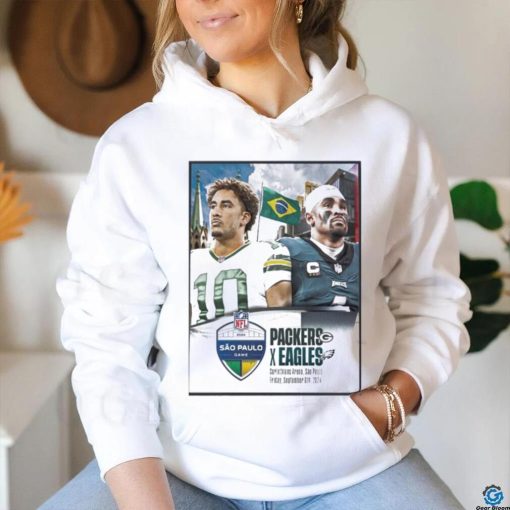 Green Bay Packers Vs Philadel Philadelphia Eagles NFL 2024 Sao Paolo Game Brazil Week 1 Home Decor Poster Shirt